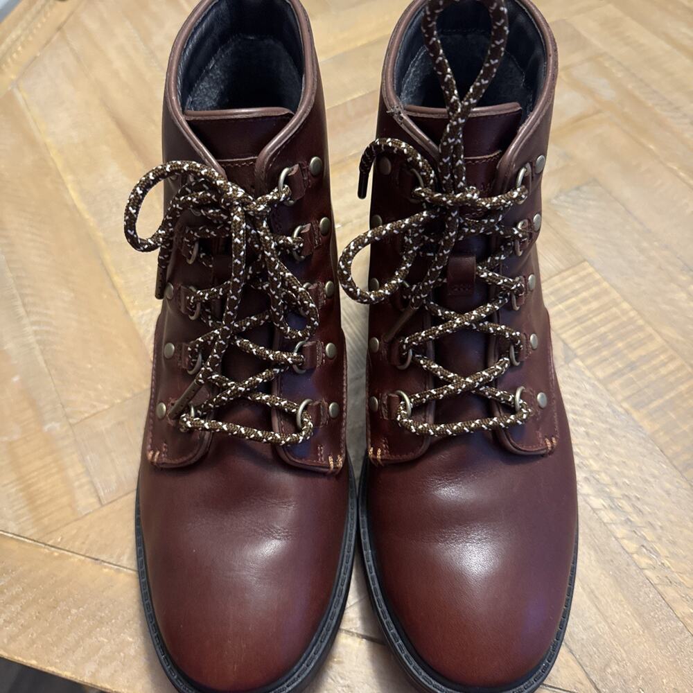 Cole Haan Briana Women’s Waterproof Boots Size 9.5 Brown Leather Grand OS